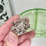 Sterling Silver Flower Pin Brooch