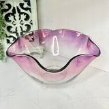 Vintage Ombré Glass Ripple Candy Bowl