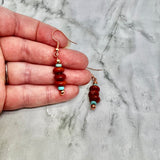Simple Copper & Red Jasper Earrings