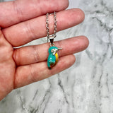 Brown & Turquoise Hummingbird Necklace