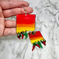 Ombré New Mexico Chile Earrings