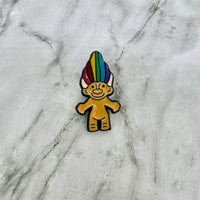 Rainbow Troll Doll Pin