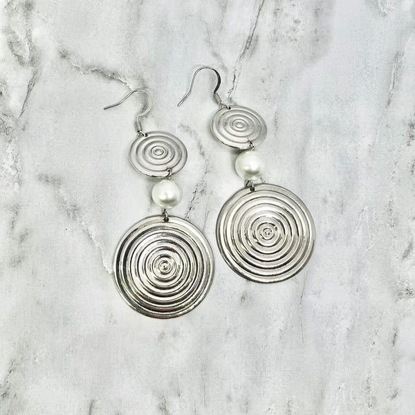 Swirls & Pearls Earrings