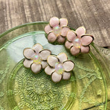Statement Pearlescent Flower Stud Earrings
