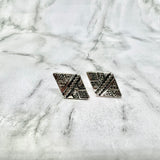 Aztec Diamond Shaped Stud Earrings