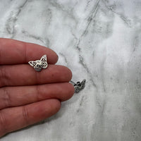 Silver Butterfly Stud Earrings
