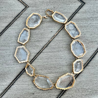 Crystal & Gold Statement Necklace