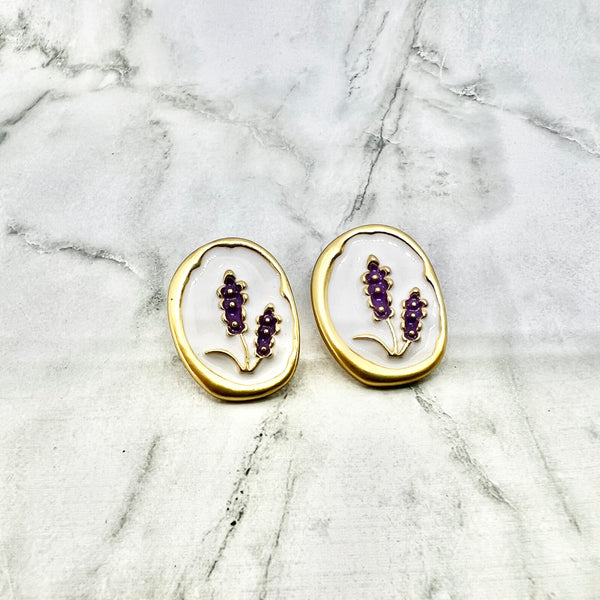 Lavender Seal Earrings