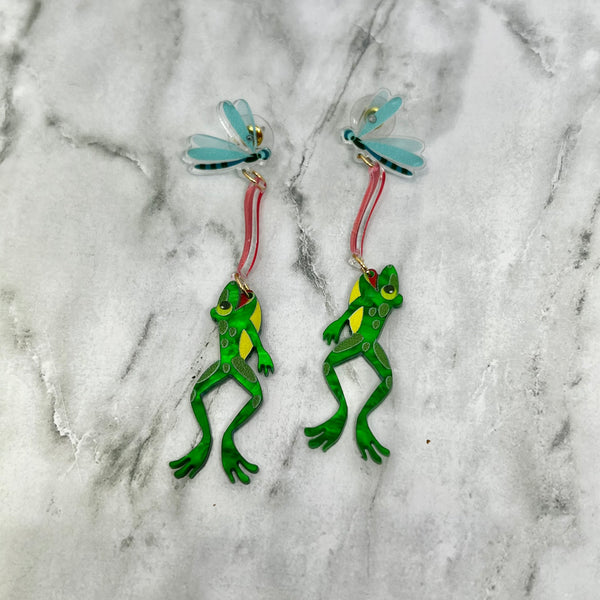 Frog Food Earrings