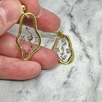 Abstract Clock Earrings
