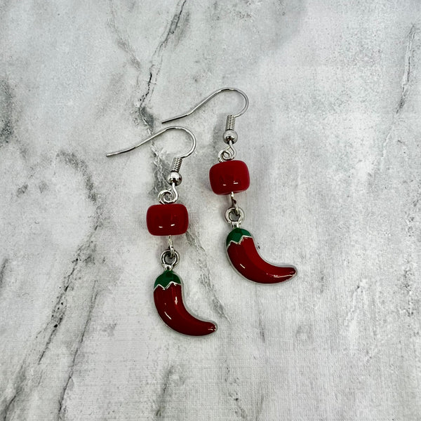 Red Chile Charm Earrings