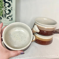 Rustic Tri Colored Soup Mugs by Fashion House Japan