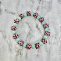 Mint & Pink Rhinestone Bracelet