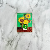 Sunflower Vase Pin