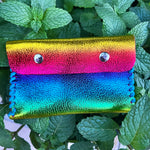 Rainbow Ombré Leather Pouch