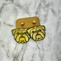 Shiny Bulldog Earrings