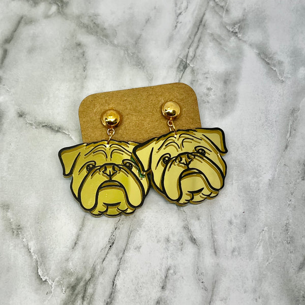 Shiny Bulldog Earrings