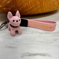 Pink Bulldog Keychain