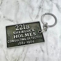 Sherlock Holmes Silver Keychain