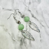 Jade Feathered Earrings