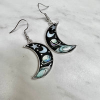 Abalone Moon Earrings