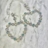 Bejeweled Heart Earrings