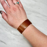 Brown Leather Snap Cuff Bracelet