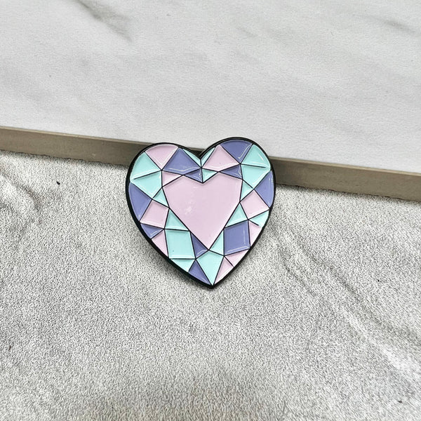 Heart Crystal Pin