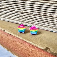 Rainbow Star Stud Earrings