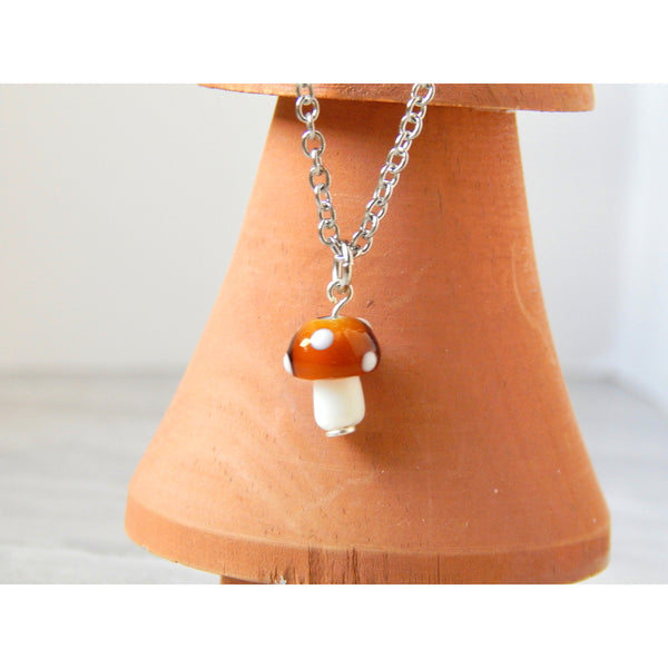 Tiny Mushroom Necklace