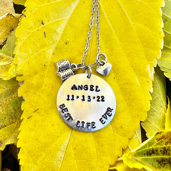 Best Life Ever Name & Date Necklace