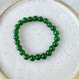 Green Glass Stretch Bracelet